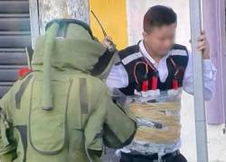 Vacunadores ataron explosivos al cuerpo de un trabajador en el norte de Guayaquil