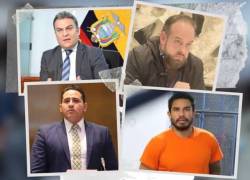 José Serrano, Xavier Jordán, Daniel Salcedo y Ronny Aleaga fueron procesados como autores intelectuales del asesinato de Fernando Villavicencio. (Fotos: archivo )