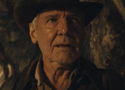 Fotograma del actor estadounidense Harrison Ford durante una escena de la película Indiana Jones y el Dial del Destino.
