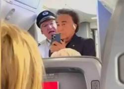 Captura de video que muestra la discusión entre El Puma y el piloto de la aeronave.