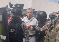 Fotografía del exvicepresidente Jorge Glas durante su ingreso a la prisión de máxina seguridad conocida como La Roca, el pasado sábado.