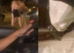 Video capta choque múltiple e incidente violento en la autopista Terminal-Pascuales
