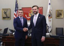 El presidente Noboa y el vicepresidente de Estados Unidos, J.D. Vance, se reunieron en Washington para analizar una agenda de cooperación.