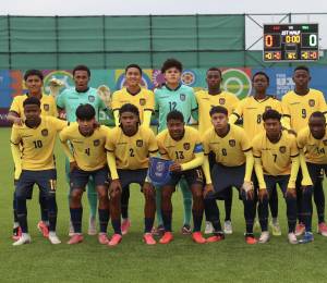 Jugadores de la selección Ecuador durante el Mundial Sub-15.