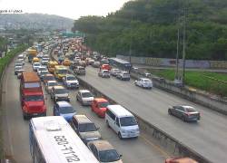 Fotografía que muestra el tráfico a la altura de la ciudadela Cimas del Bim Bam Bum, a las 07h41.