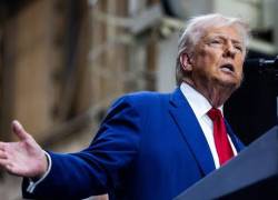 El presidente de Estados Unidos Donald Trump durante su discurso en la convención nacional del Partido Republicano en Texas.