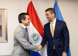 El presidente de Ecuador, Daniel Noboa, y su homólogo paraguayo, Santiago Peña, en un encuentro celebrado en el marco de la última Asamblea General de las Naciones Unidas.