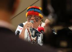 Fotografía de archivo del presidente de la CONAIE, Marlon Vargas.