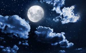 Imagen de la luna y el cielo.