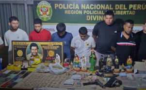 Presuntos integrantes de la organización criminal Los Tiguerones Trux.