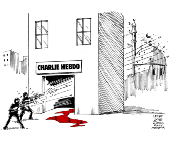 Caricaturistas rinden emotivo homenaje a colegas del &quot;Charlie Hebdo&quot;