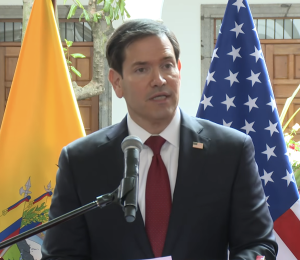 Marco Rubio habló sobre la cooperación en seguridad con Ecuador.