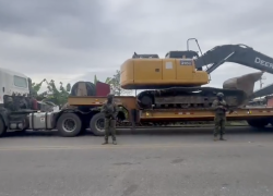 Operativo de las Fuerzas Armadas contra la minería ilegal.