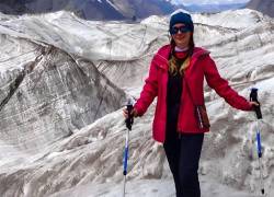 Natalia Nagovitsyna quedó atrapada en la montaña más alta de Kirguistán.