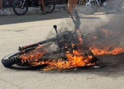 Presuntos sicarios calcinados.