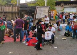 El 9 de diciembre hubo un accidente de un trailer en el que fallecieron 55 migrantes. Dos ecuatorianos están heridos.