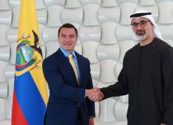 Daniel Noboa junto a Khaled bin Mohamed bin Zayed Al Nahyan.