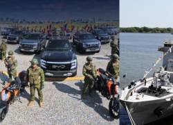 Además del BAE Jambelí, las Fuerzas Armadas sumaron 139 vehículos para la provincia del Guayas.