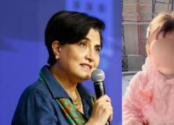 La canciller Gabriela Sommerfeld y Chloe, la menor detenida por ICE.