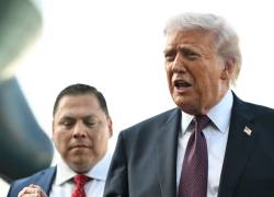 Trump durante una cita en Corpus Christi, Texas