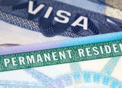 Fotografía de una residencia permanente estadounidense.