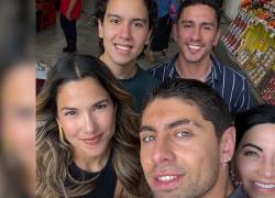 Justin Muñoz junto a su hijo Sebastián, Alejandra Jaramillo, Beta Mejía y Natalia Betancur.