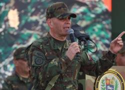 Ministro de Defensa de Venezuela, Vladimir Padrino López, en un ejercicio militar en Caracas.