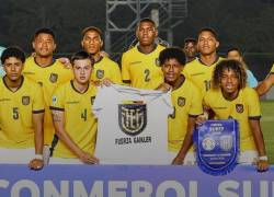 Jugadores de Ecuador reunidos antes de debutar el Sudamericano Sub 17 frente a Paraguay el pasado 3 de abril de 2026.