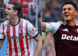 Igor Matanović es jugador de Freiburg, mientras que Ollie Watkins es jugador de Aston Villa.