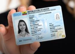 Imagen de una cédula de identidad ecuatoriana con los nuevos elementos de seguridad.