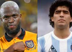 Enner Valencia es jugador de la selección ecuatoriana, mientras que Diego Maradona era seleccionado argentino.