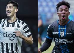 Gustavo Aguilar es jugador de Libertad, mientras que Djorkaeff Reasco es jugador de Independiente del Valle.