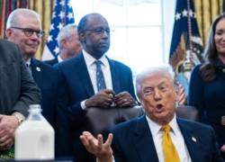 Donald Trump en su despacho en la Casa Blanca.