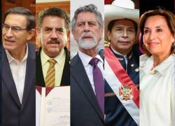 Los presidentes de la década turbulenta en Perú.