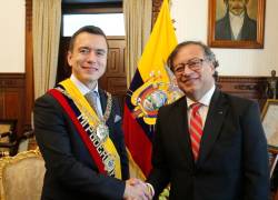 Noboa y Petro durante la posesión del primero, el 23 de noviembre de 2023.