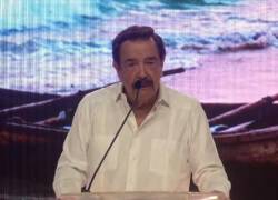 Jaime Nebot durante su discurso el 11 de abril de 2026 en el Centro de Convenciones de Guayaquil.