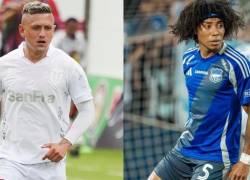 Matheo Castaño es jugador de Técnico Universitario, mientras que Angelo Mina es jugador de Emelec.