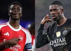 Bukayo Saka es jugador del Arsenal, mientras que Ousmane Dembélé es jugador del PSG.