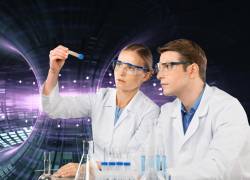 Foto referencial de científicos cuánticos.