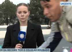 La periodista Beatriz Casadei fue asaltada en São Paulo momentos antes de salir en vivo para un noticiero.