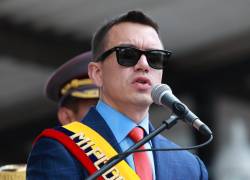 Daniel Noboa reaparece en evento militar.