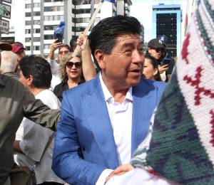 El candidato a la alcaldía de Quito, Jorge Yunda Machado, por el partido Avanza.