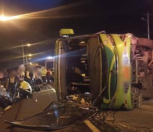 Accidente de tránsito en Tambillo dejó 17 heridos.
