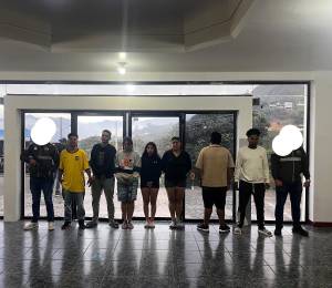 Los siete aprehendidos por el ataque con explosivos contra la Arcom en Machala.