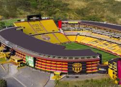 Fotografía que muestra el estadio de Barcelona Sporting Club, ubicado en el norte de Guayaquil.