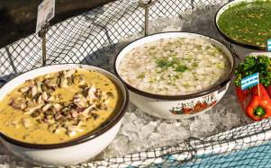 Presentación de ceviches ecuatorianos durante el lanzamiento del festival gastronómico 'Guayquil de mis sabores'.