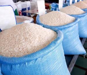 Fotografía referencial de sacos de arroz.