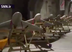 Irán comparte imágenes sobre los drones y misiles que fueron usados esta noche contra Israel.