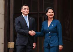 La presidenta de Perú, Keiko Fujimori, recibió en Palacio de Gobierno al presidente de Ecuador, Daniel Noboa.