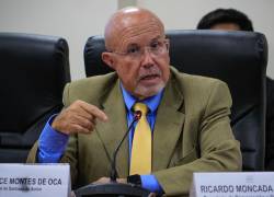 Alcalde Carlos Bruce, durante una mesa de trabajo, en una foto de archivo.